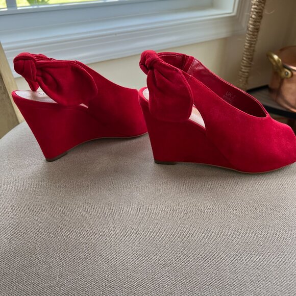 Marks & Spencer red platform Slingbacks - Picture 4 of 7